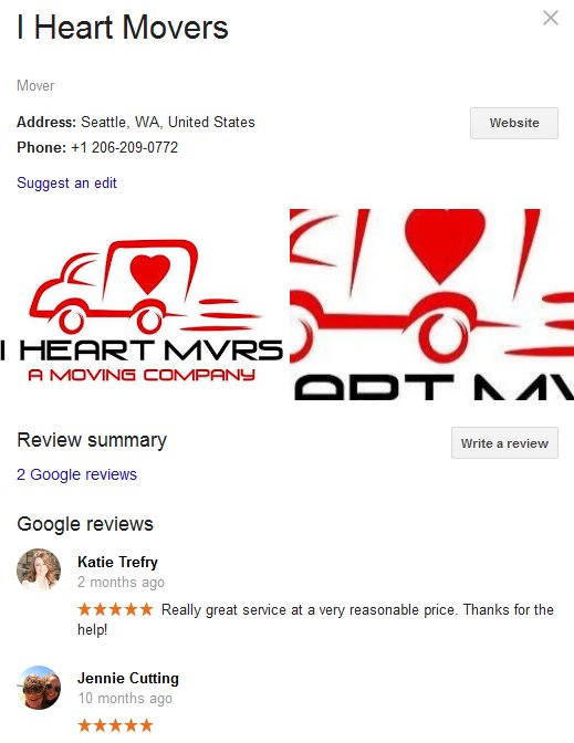 I Heart Movers – Location and reviews