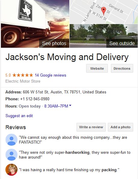 Jackson Moving and Delivery – Location