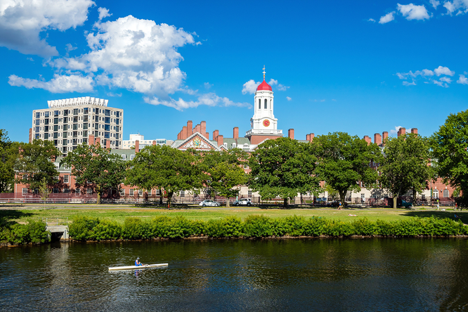 John W Weeks Bridge over Charles River in Harvard University campus