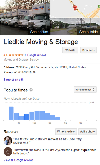 Liedkie Moving and Storage - Location