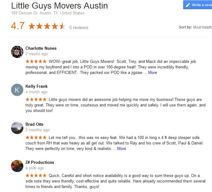 Little Guys Movers – Moving reviews