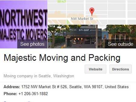 Majestic Moving and Packing - Location