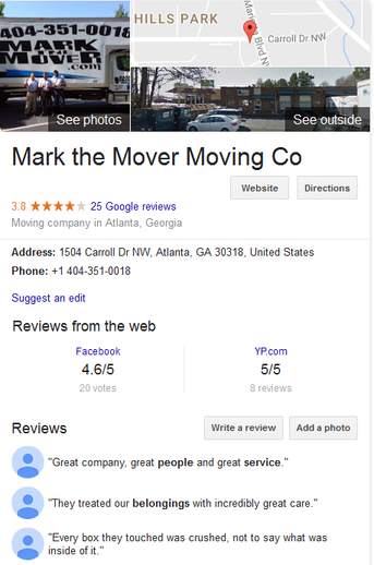 Mark the Mover – Location and reviews