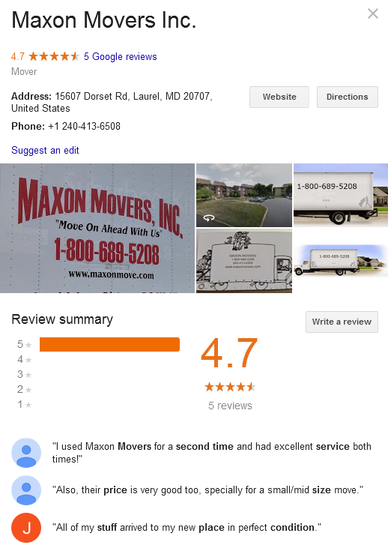 Maxon Movers – Location