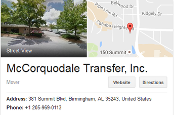 McCorquodale Transfer and Storage - Location