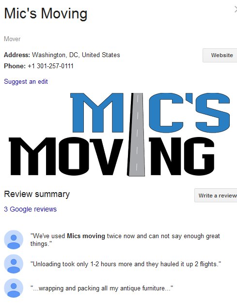 Mic’s Moving – Location