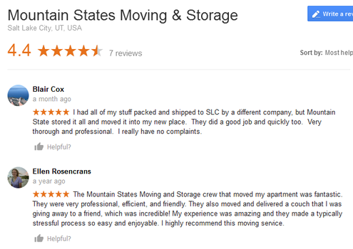 Mountain States Moving and Storage – Moving reviews