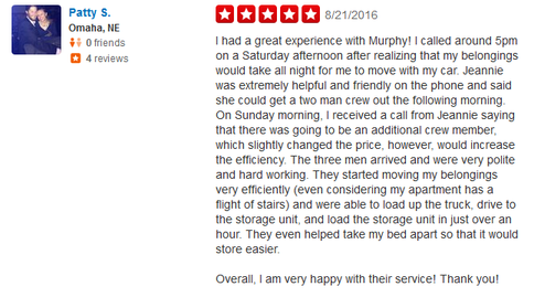Murphy Moving - Moving review