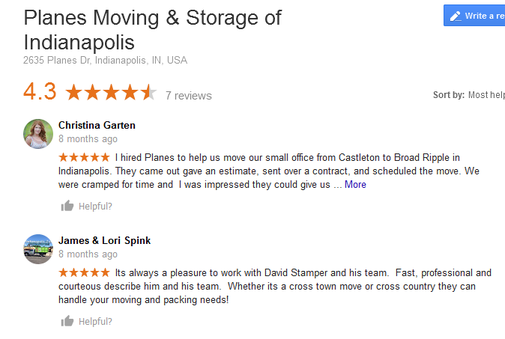 Planes Moving and Storage – Moving reviews