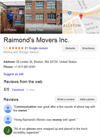 Raimonds Movers - Location