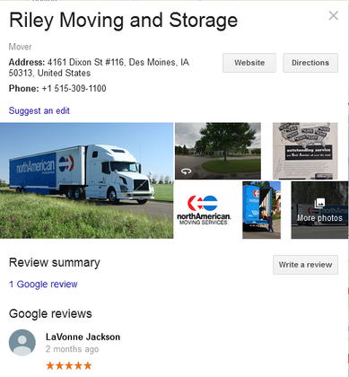 Riley Moving and Storage – Location