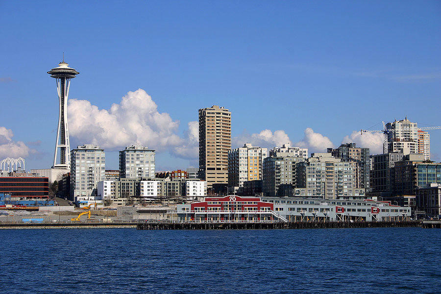 Seattle skyline with famous Space Needle