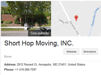 Short Hop Moving – Location