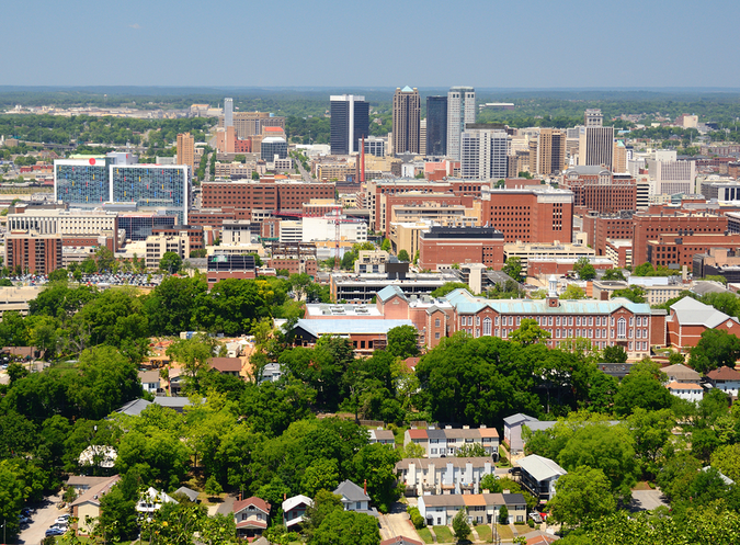 Skyline of Birmingham Metropolitan Area – called Pittsburg of the South