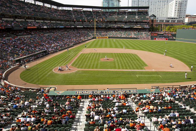 Spectators love to cheer their teams on at Oriole Park in Camden Yards