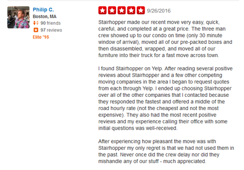 Stairhopper Movers - Moving review