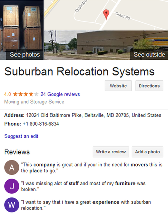 Suburban Relocation Systems – Location