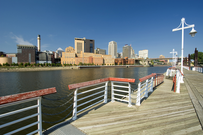 The Harriet Island Marina – venue of many festivals in the city