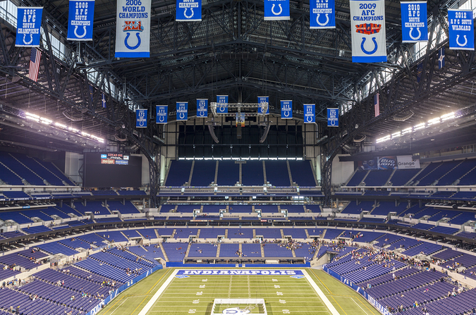 The Lucas Oil Stadium is just one of several major sporting arenas in Indianapolis
