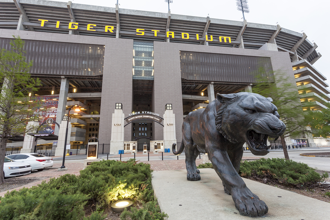Tiger Stadium in Baton Rouge is one of the largest stadiums in the world
