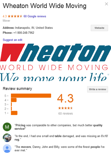 Wheaton World Wide Moving – Location