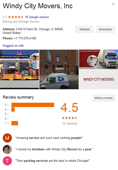 Windy City Movers – Location