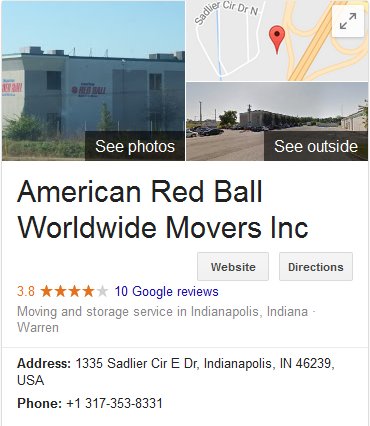 American Red Ball Movers - Location