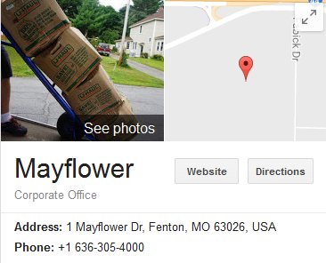 Mayflower Transit - Location