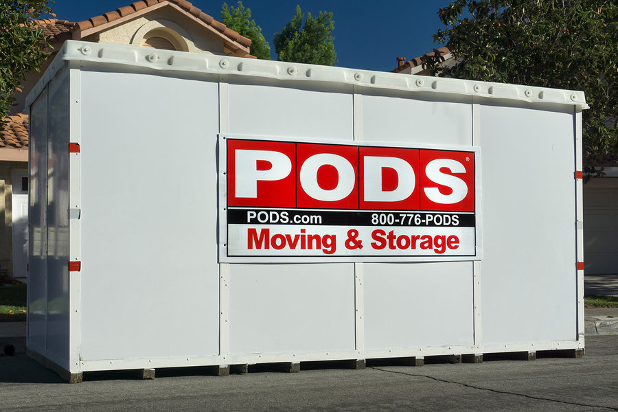 Moving containers come in different sizes and are delivered to your doorstep