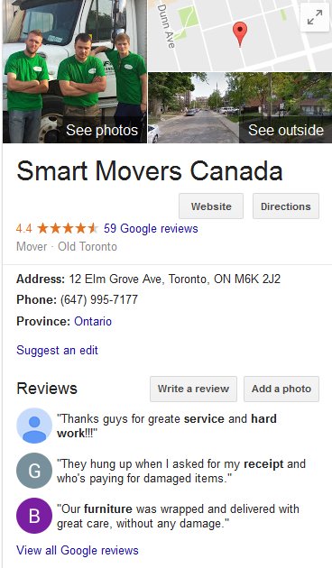 Smart Movers Canada - Location