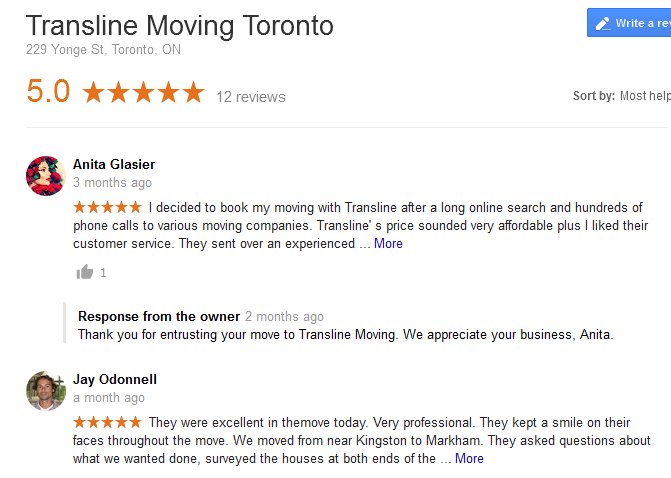 Transline Moving - Moving reviews