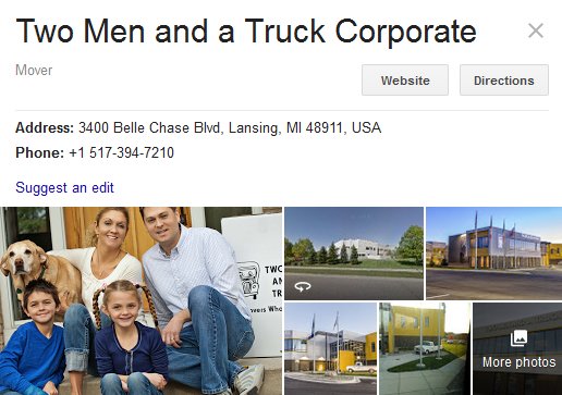 Two Men and a Truck - Location