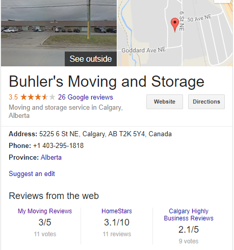 Buhler's Moving and Storage