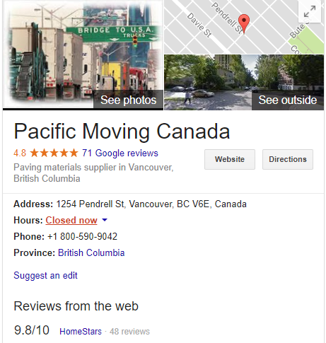 Pacific Moving Canada